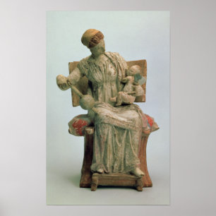 Póster Estatuilla del Aphrodite que juega con eros