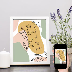 Póster Este año es mi año Resumen de formas Afirmación