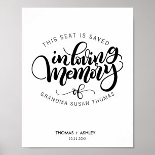 Póster Este asiento está reservado en memoria amorosa de 