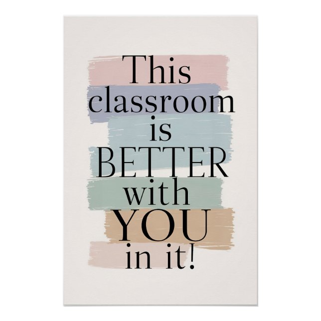 Póster Este Aula Es Mejor Para Usted - Inspirador (Anverso)
