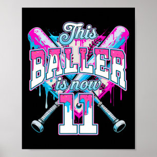 Póster Este Baller Es Ahora 11 Helados De Béisbol