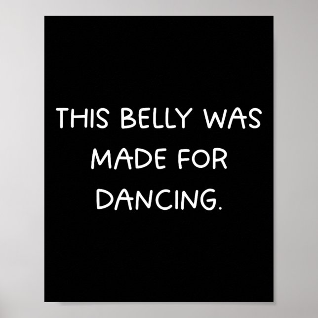 Póster Este Belly Fue Hecho Para Bailar - Fiesta De Danza (Frente)
