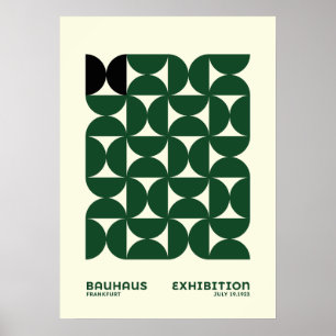 Póster Este cartel de patrón geométrico inspirado en la B