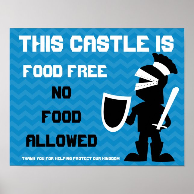 Póster Este castillo es libre de comida y está vigilado p (Frente)