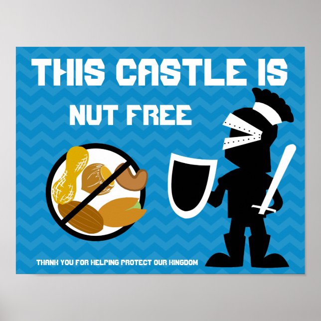 Póster Este castillo está libre de nueces y vigilado por  (Frente)