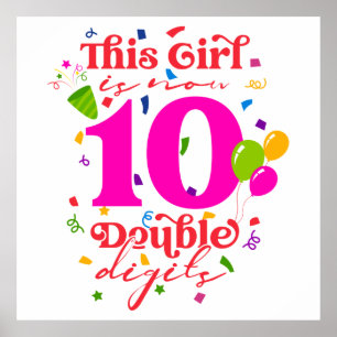 Póster Este Chica es ahora 10 dígitos dobles 10 camisetas