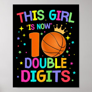 Póster Este Chica es ahora 10 dígitos dobles 10 cumpleaño