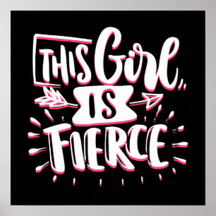 Póster Este Chica Es Un Feroz Empoderamiento Chica