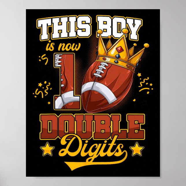 Póster Este chico es ahora 10 dígitos dobles cumpleaños d (Frente)