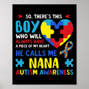 Póster Este chico me llama autismo de la abuela Nana