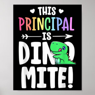 Póster Este Director Es Un Profesor Dinamita Dinosaur Pun