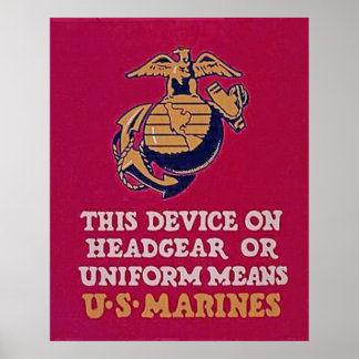 Póster Este Dispositivo Significa Marines Estadounidenses