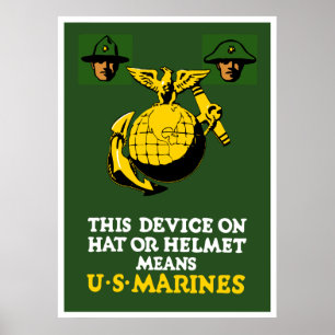 Póster Este Dispositivo Significa Marines Estadounidenses