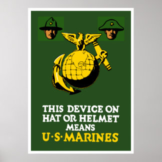 Póster Este Dispositivo Significa Marines Estadounidenses
