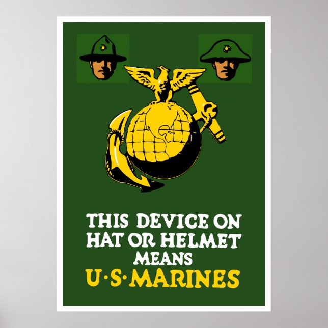 Póster Este Dispositivo Significa Marines Estadounidenses (Frente)