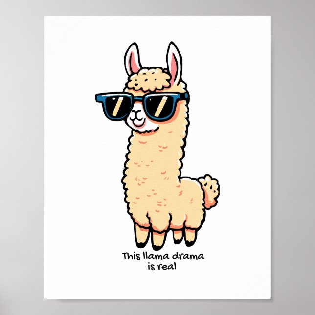 Póster Este drama de Llama es una verdadera pose peculiar (Frente)