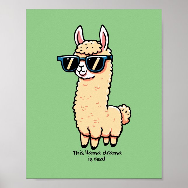 Póster Este drama de Llama es una verdadera pose peculiar (Frente)