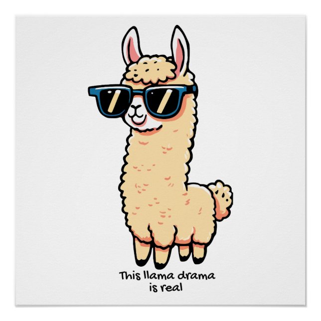 Póster Este drama de Llama es una verdadera pose peculiar (Anverso)