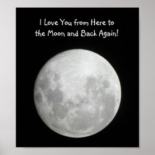 Póster Esté en la luna el poster te amo de aquí a la luna