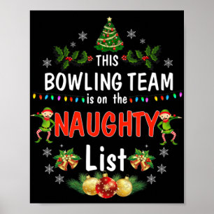 Póster Este equipo de bolos en Navidades graciosos de la 