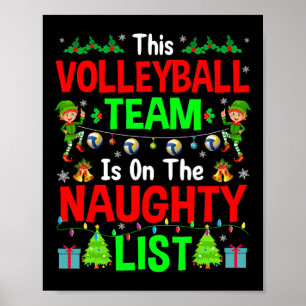 Póster Este Equipo De Voleibol En La Triste Christma