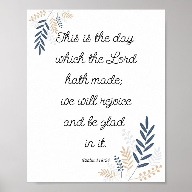Póster Éste es el día que Jehovah ha hecho (Frente)