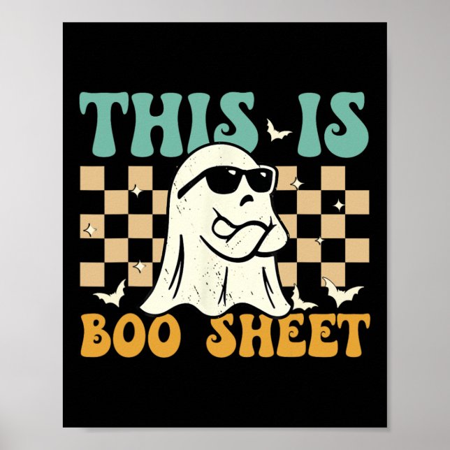 Póster Este Es El Espíritu Fantasma Retro Halloween (Frente)