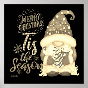 Póster Este es el gnomo de los navidades graciosos de la