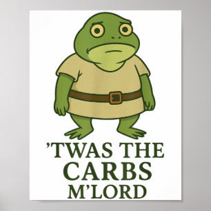 Póster Este es el meme medieval de carbs Mlord Funny Frog