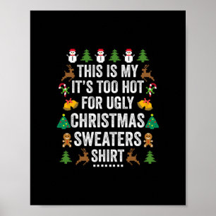 Póster este es mi caluroso para el suéter de los navidade