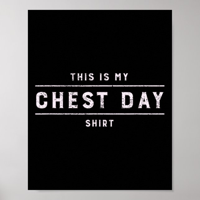 Póster Este Es Mi Camiseta Del Día Del Pecho Gracioso. (Frente)