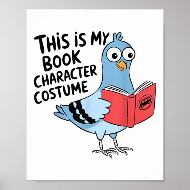 Póster Este Es Mi Carácter De Libro Costume Gracioso Niño (Frente)