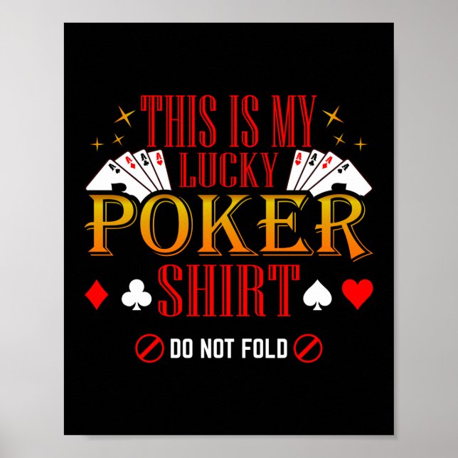 Póster Este es mi casino de póquer con suerte (Frente)