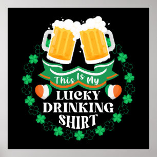 Póster Este Es Mi Día De San Patricio De La Suerte Beber 