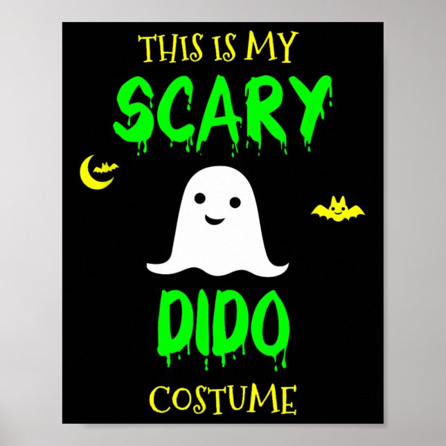 Póster Este Es Mi Disfraz De Dido De Halloween Lazy Easy (Frente)