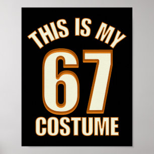 Póster Este Es Mi Disfraz De Halloween 67 Lazy Brainrot M