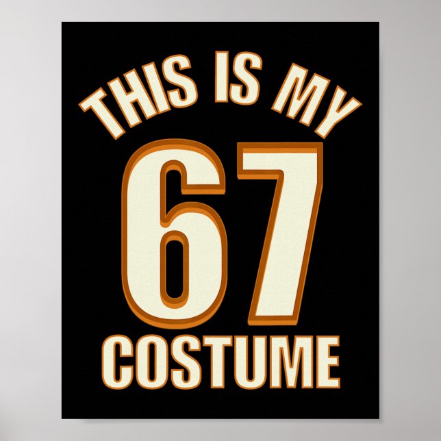 Póster Este Es Mi Disfraz De Halloween 67 Lazy Brainrot M (Frente)