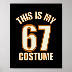 Póster Este Es Mi Disfraz De Halloween 67 Meme Lazy Brain