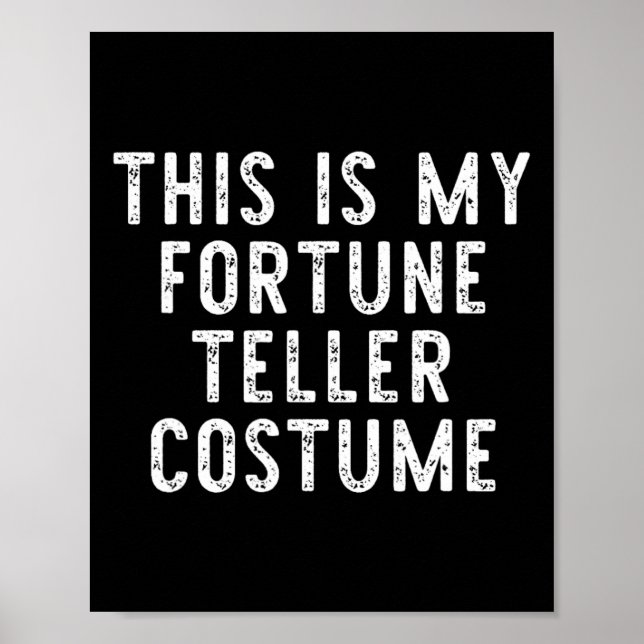 Póster Este Es Mi Disfraz De Halloween De Fortune Teller (Frente)