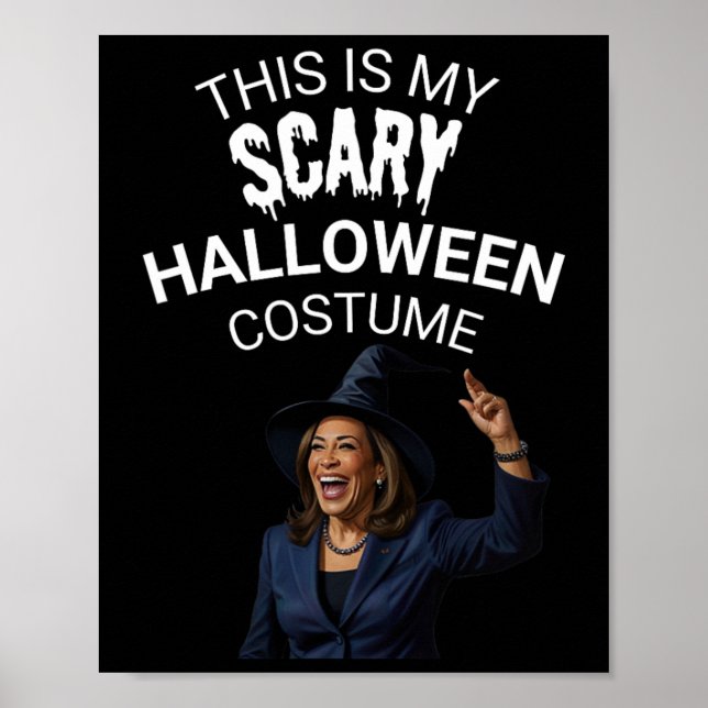 Póster Este Es Mi Disfraz De Halloween Temeroso Kamala Ha (Frente)