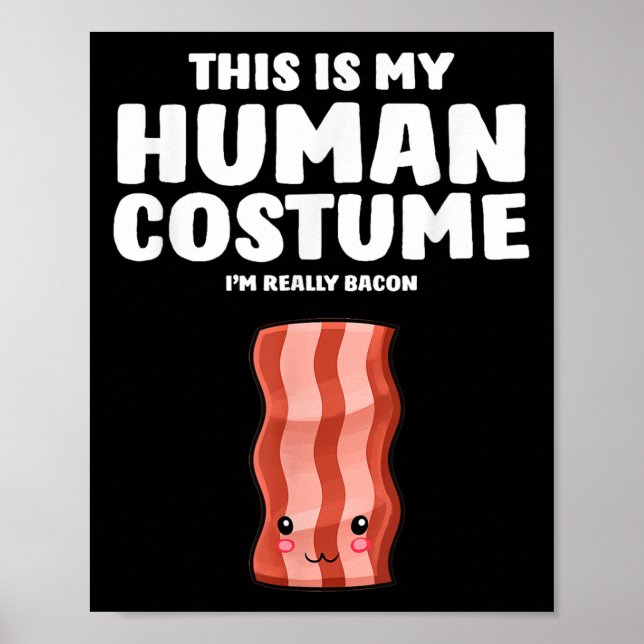 Póster Este Es Mi Disfraz Humano. Soy Realmente Un Bacala (Frente)