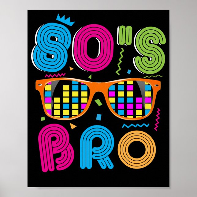 Póster Este es mi Fiesta de Bro Neon 80 de 90 (Frente)