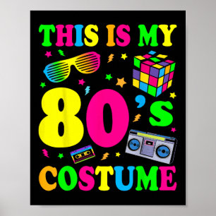 Póster Este es mi Fiesta de disfraces de 80 años