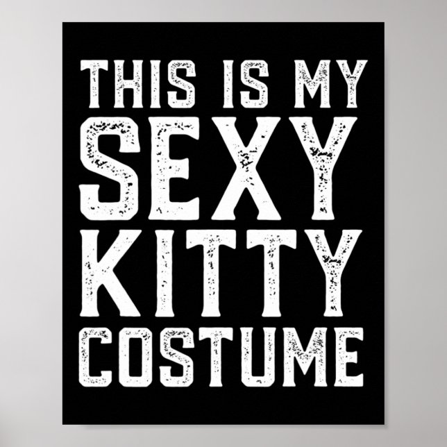 Póster Este Es Mi Gato De Halloween Fácil. (Frente)