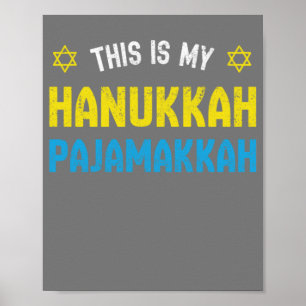 Póster Este Es Mi Hanukkah Pajamakkah, Funny Happy Hanukk