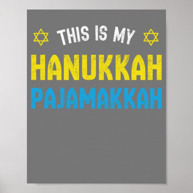 Póster Este Es Mi Hanukkah Pajamakkah, Funny Happy Hanukk (Frente)
