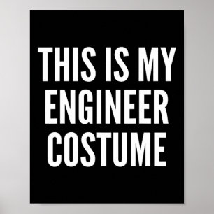 Póster Este Es Mi Ingeniero Disfraz De Halloween Funny Fá