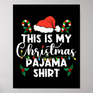Póster Este es mi Navidad Pajama enciende partido de Navi