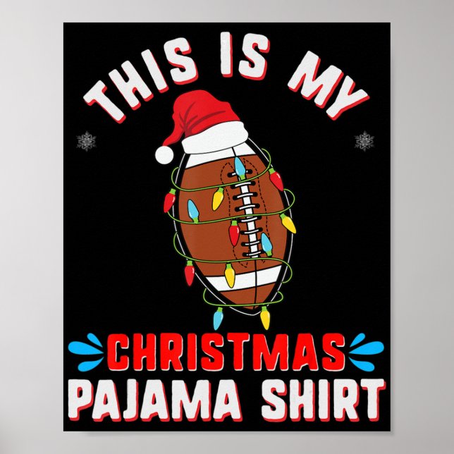 Póster Este es mi Navidad Pajama Fun Xmas fanático del fú (Frente)