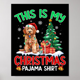 Póster Este Es Mi Navidad Pajama Goldendoodle Perro Lover